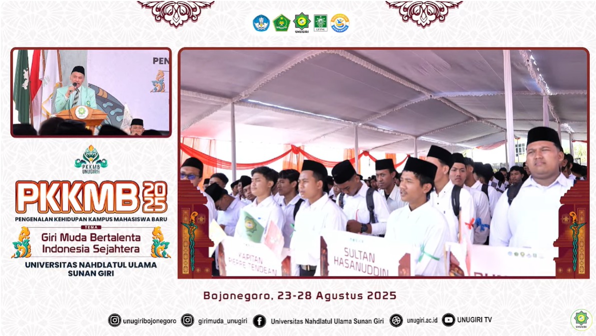 1677 Mahasiswa Baru Ikuti PKKMB UNUGIRI 2025, Giri Muda Disambut Hangat