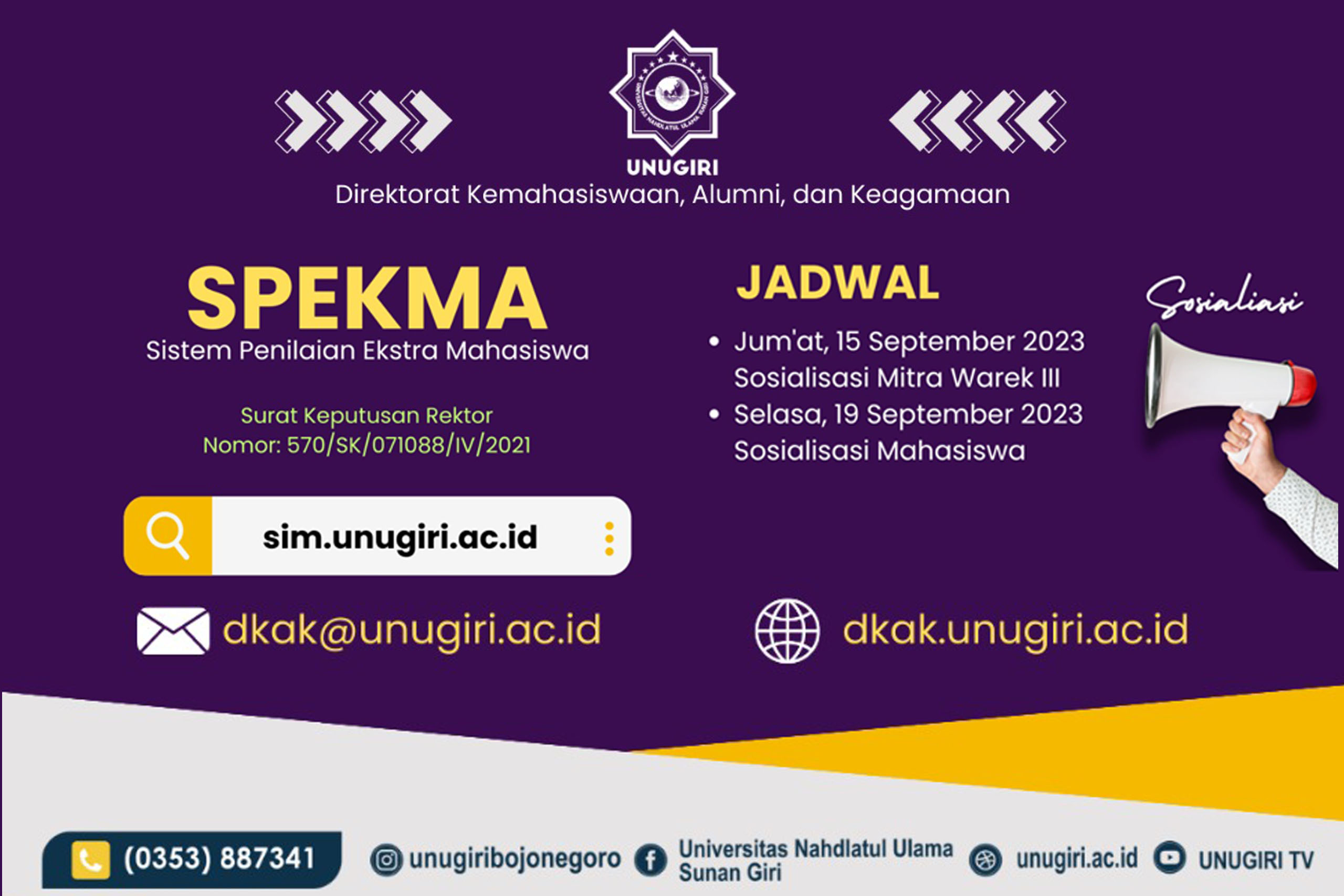 Sosialisasi Pengisian Aplikasi New SPEKMA