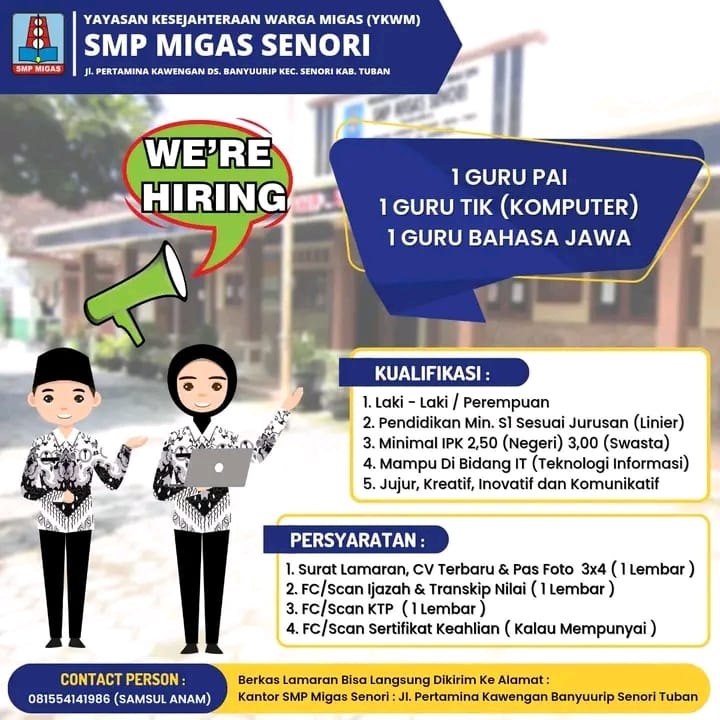 OPEN RECRUITMENT SMP MIGAS SENORI 